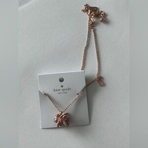 New KATE SPADE Rose Gold Pink Crystal Multi Imagination Flying Pig Necklace. 😍👀🥰